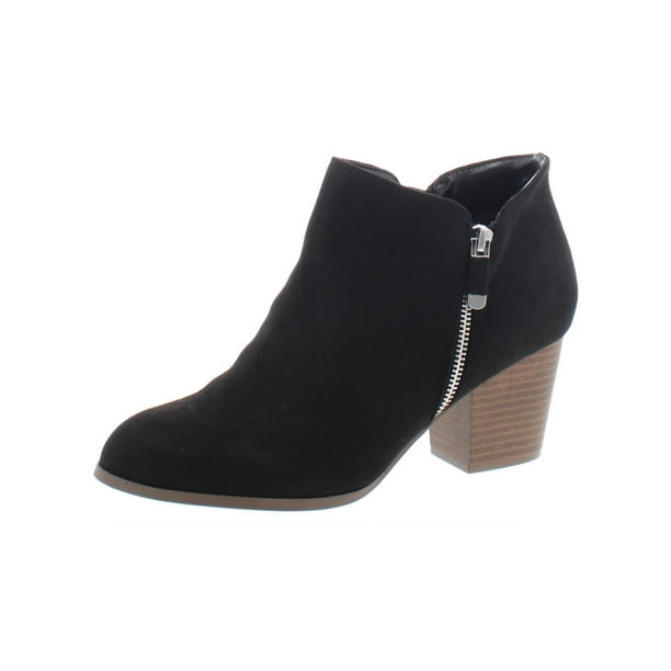 Style & Co Womens Masrinaa Faux Leather Double Zip Booties 